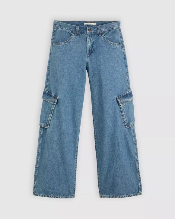 Levi's Denim - Levi’s Superlow Cotton Loose Cargo Lightweight Jeans All Over Blue 29x32